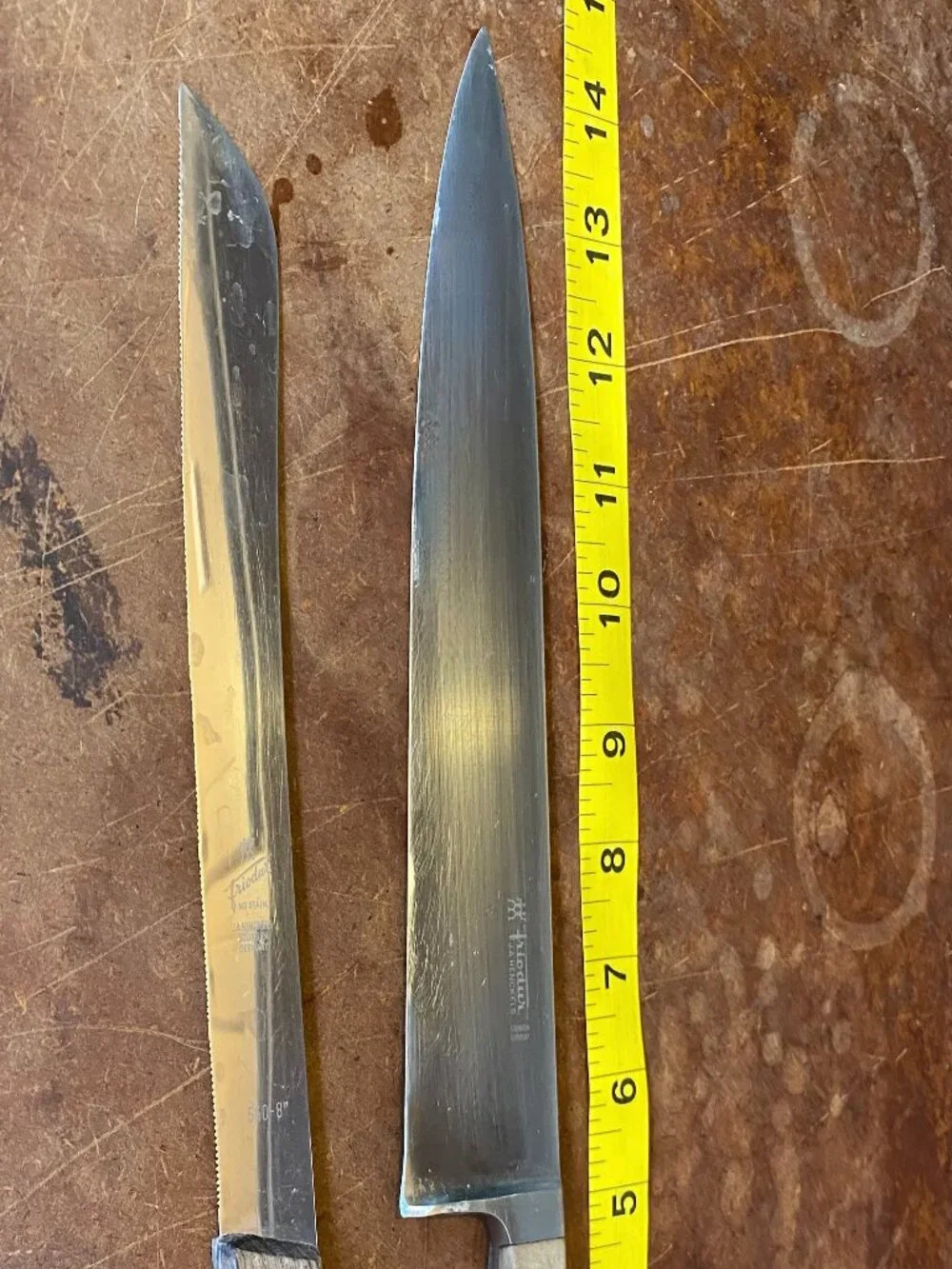 Vintage German ZWILLING J.A. Henckels 9” Chef Knife FRIODUR Serrated Bread